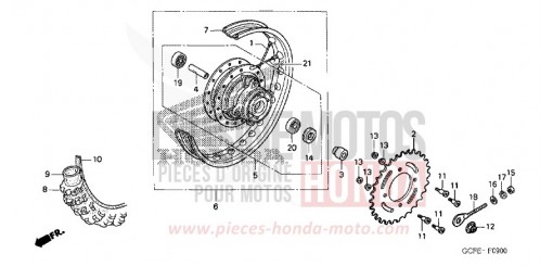 ROUE ARRIERE CRF70F4 de 2004